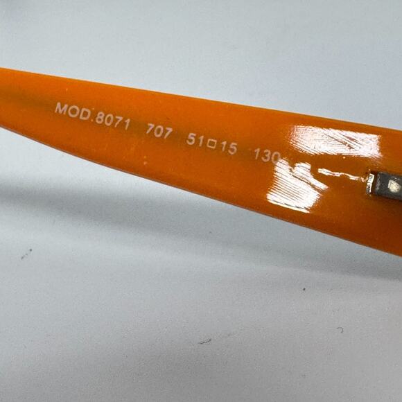 Versace MOD 8071 707 Sunglass FRAMES ONLY Black Orange full Rim H17012‎ main image 7
